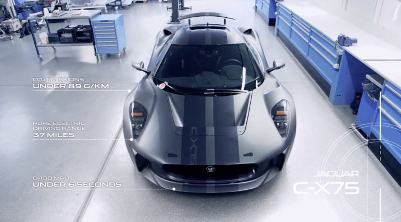 Jaguar C-X75 – A hybrid super car prototype without equal.